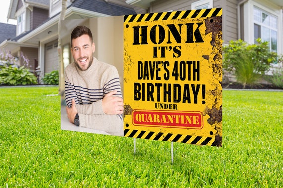 Happy birthday Yard Sign, Digital file only, Honk outdoor sign, Quarantine Birthday, Birthday Yard Sign, Happy Birthday Sign, Yard sign Il_570xn