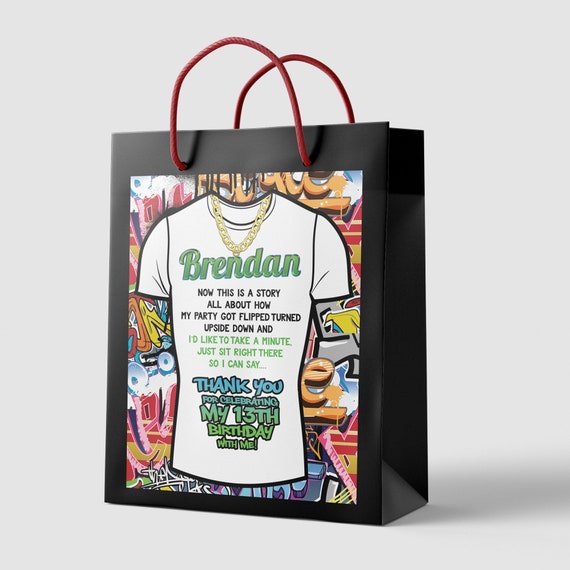 Digital file only, Favor bag labels, Fresh Prince, Birthday, Baby Shower, Hip Hop, 90s, Graffiti ,90s party, HipHop party GRAFFITI, stickers Il_570xn