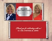 Military Retirement Candy Bar Wrapper, Candy Bar, retirement party, party favor, thank you,Army, Navy, Marines, Soldier, Digital file Il_170x135