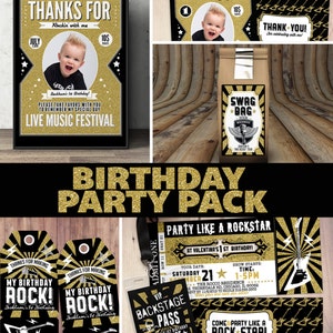 Popstar, Rockstar-Konzertkarte Geburtstagsfeier-Einladung-Musikeinladung-printable,Rockstar-Party, Popstar, Popstar-Party
