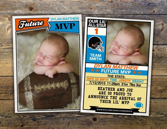 baseball birth announcement