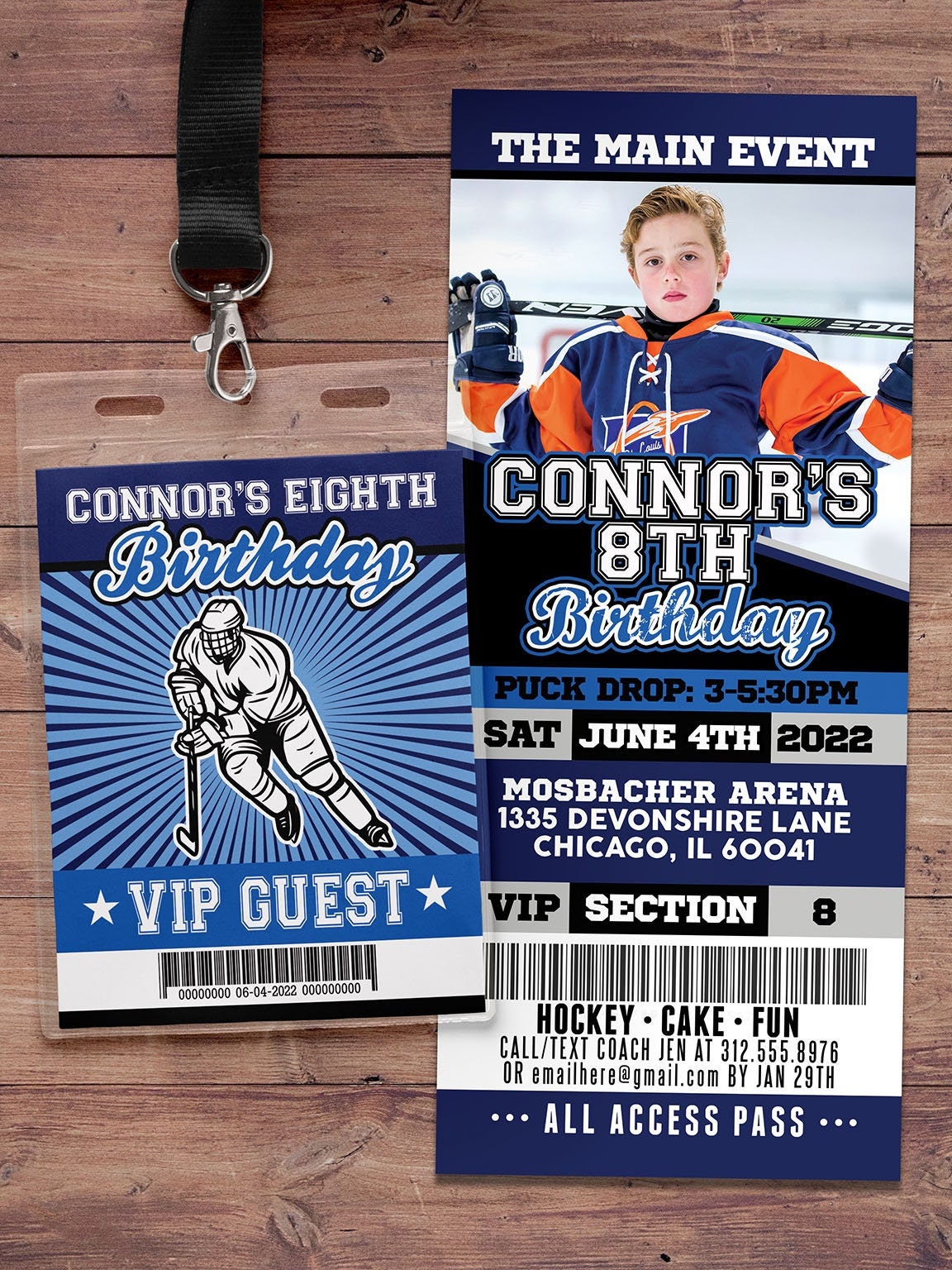Printable Edmonton Oilers Birthday Ticket Invitations DIY