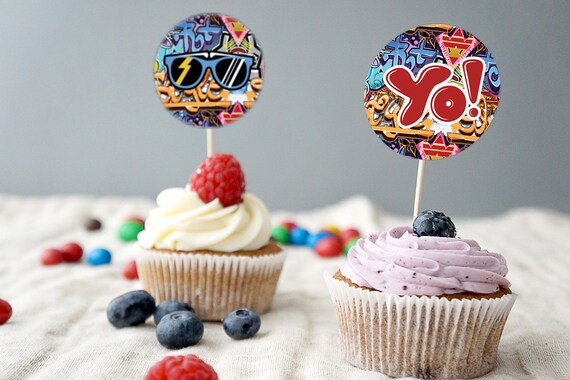 Cupcake Toppers Fresh Prince Birthday Baby Shower Hip Hop Etsy