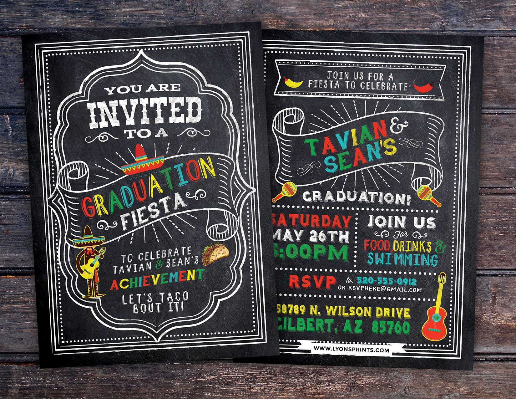 Graduation Party Invitation Fiesta Mexican Invite Party Class Of 