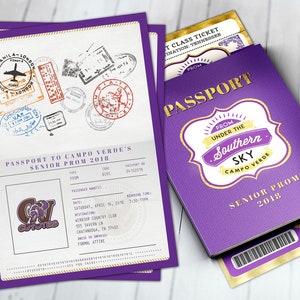 Südstaaten-, Toskana-, Abschlussball-, PASS- und TICKET-Einladung, Geburtstagsfeiereinladung - Reisethema, Hochzeit, Heimkehr, digitale Dateien