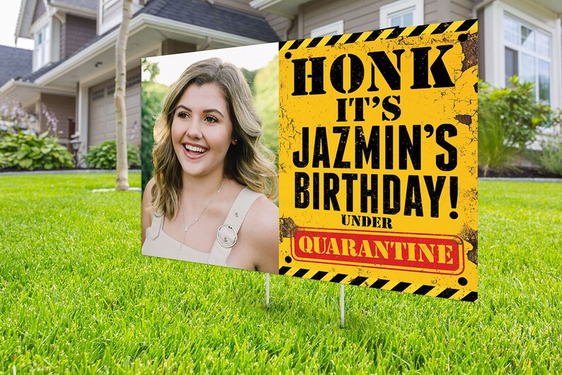 Happy birthday Yard Sign Digital file only Honk outdoor Etsy