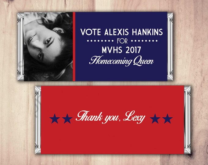 Homecoming Queen, Homecoming Queen, Sorority, fraternity, favor, school gift, class president, vote, thank you, high school, campaign