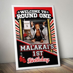 Boxing welcome sign, Boxing Party, The Main Event, Boxing theme, Birthday party, Boxing gloves, boxing theme, gender reveal