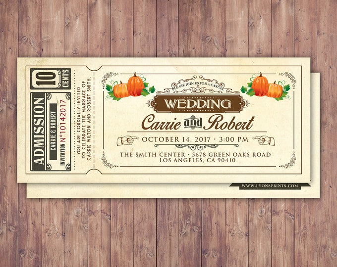 Art DecoVintage Retro Save the Date Ticket Announcement, wedding invitation, wedding shower, old Hollywood , Cinema, retro cinema ticket