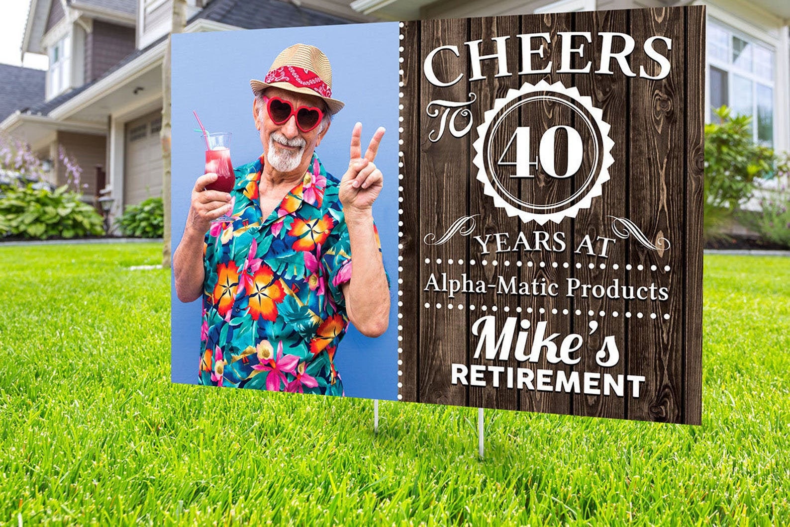 Retirement yard sign ideas 