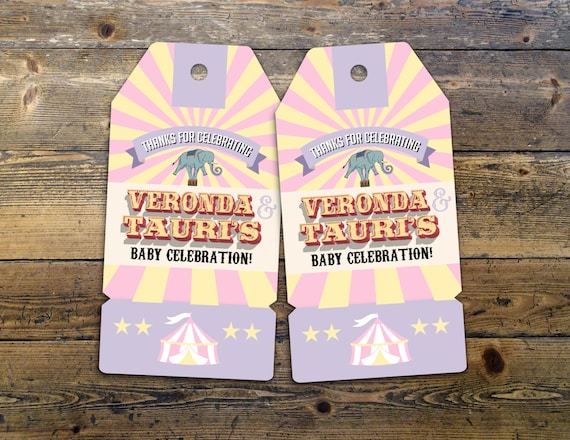 Carnival Thank You Tags for Carnival Birthday or shower. DIY Circus Party Printables! Personalized Circus Favor Tags for Circus baby shower Il_570xn