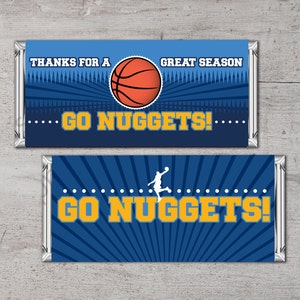 Personalized Basketball Candy Bar Wrapper, Printable Chocolate Bar ...