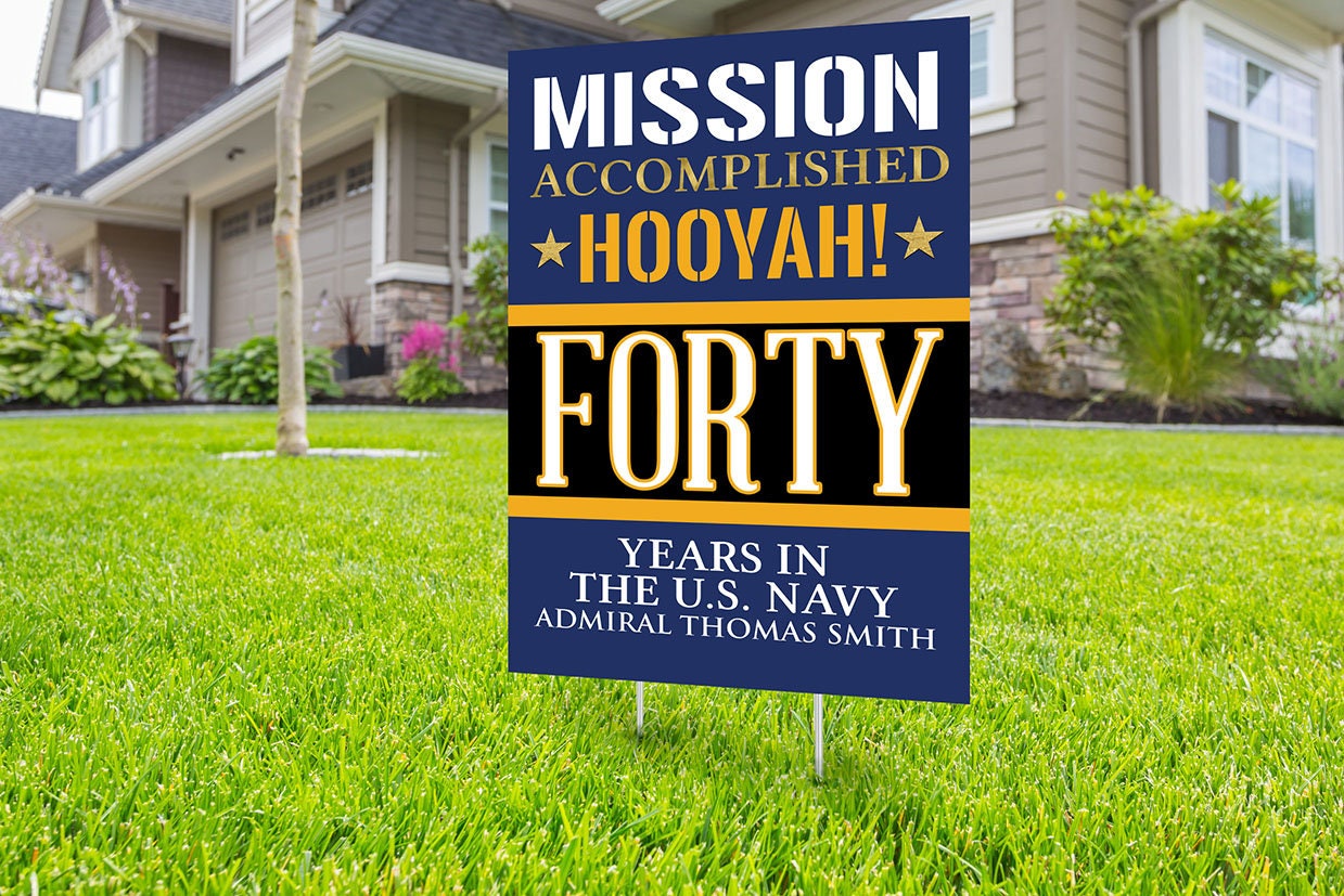 Air Force, Navy, Army, Marine, Digital file only, Retirement yard sign