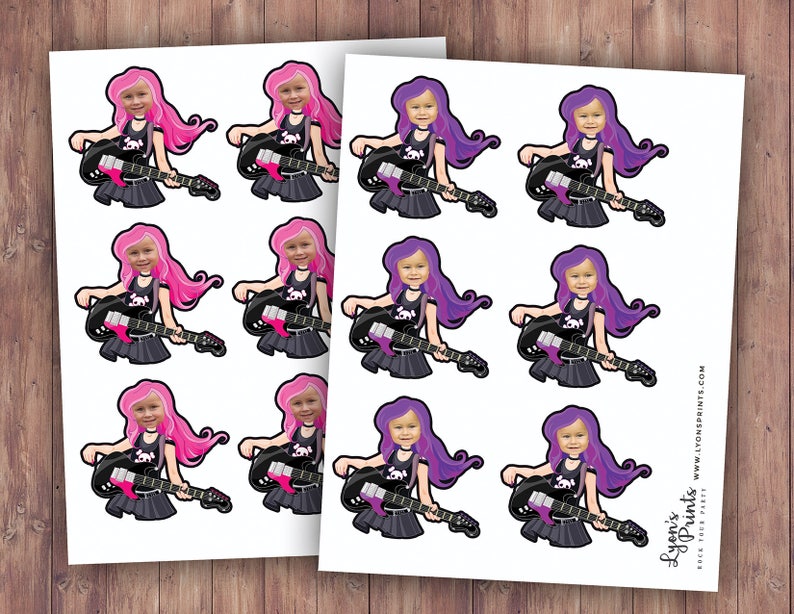 party supplies rockstar party,Pop star party decor, party decorations Cupcake toppers ROCKSTAR birthday party