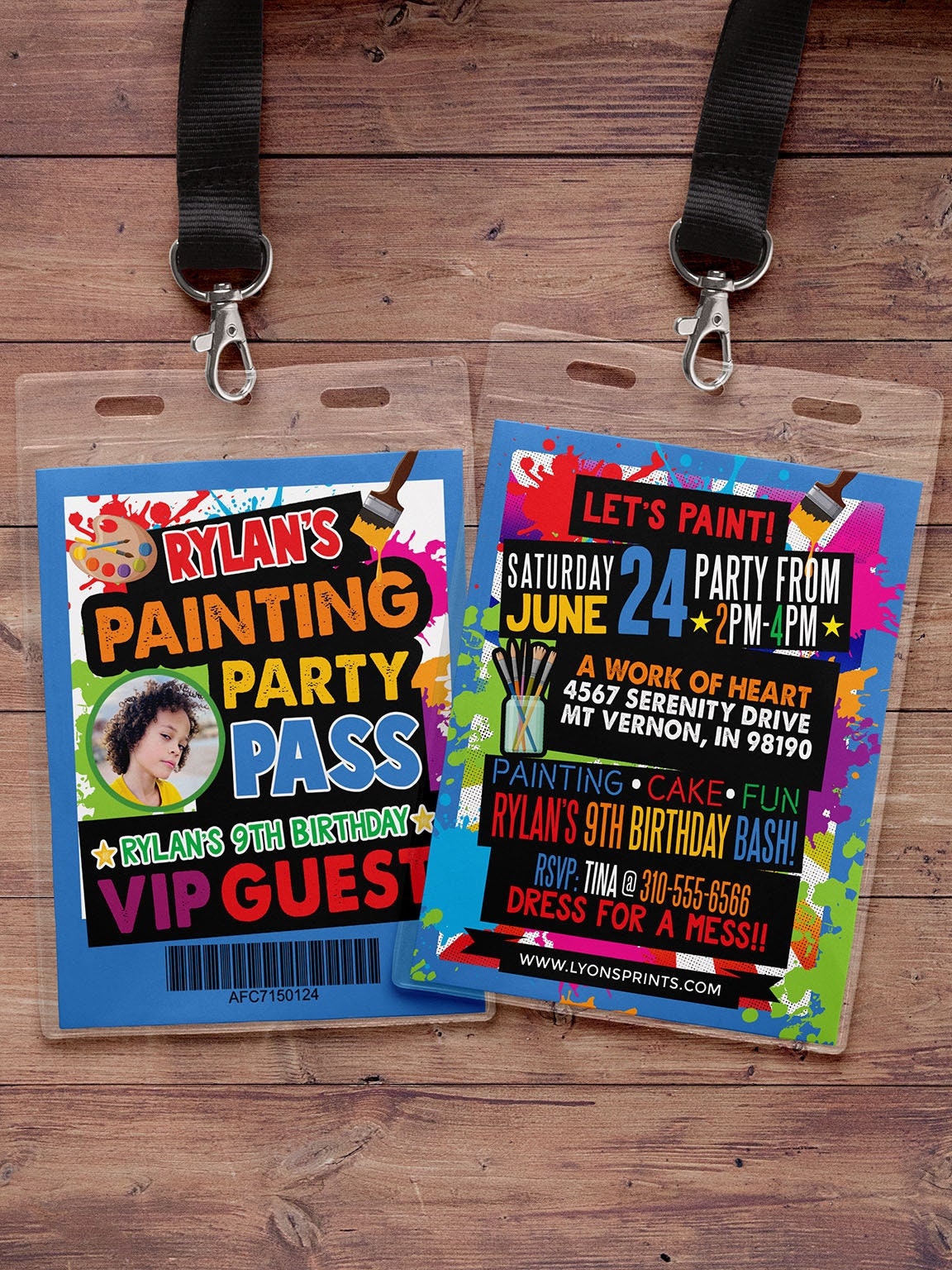 Lets Paint Party Invite Birthday Painting Party Invitations 