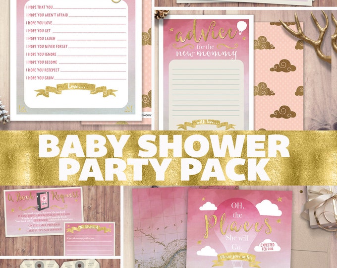 Baby Shower Invitation, travel Shower Invitation, Baby Shower, party pack, precious cargo, travel theme, vintage travel invite