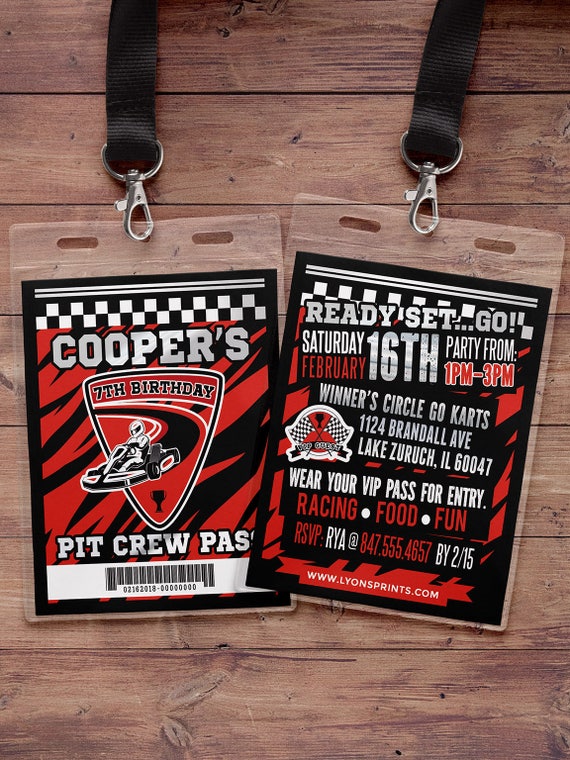 Go-Kart Birthday Invitation, Karting Birthday Invitation, Go-Kart Party Invitations, Birthday Invitations, Go Kart, Digital files Il_570xn