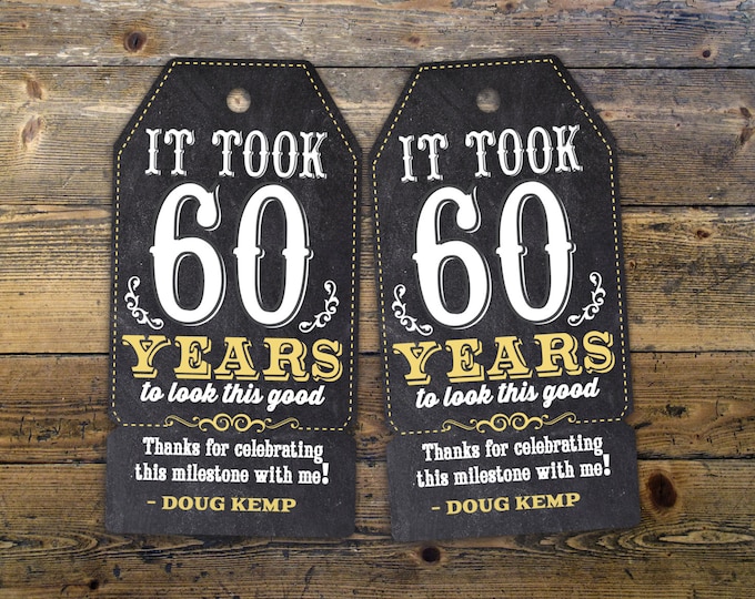 Roast and Toast, favor tag, retro birthday, retro party, saloon, cheers and beers, party favor, birthday tag, 75th, 40th, 50th, 60th