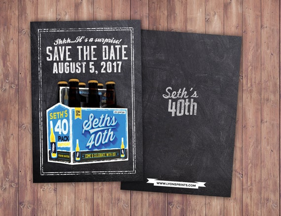 ANY AGE, save the date, Cheers and Beers, beer, 21st, 30th, 40th, 50th, 60th, 70th, Surprise Birthday Party,cheers Il_570xn