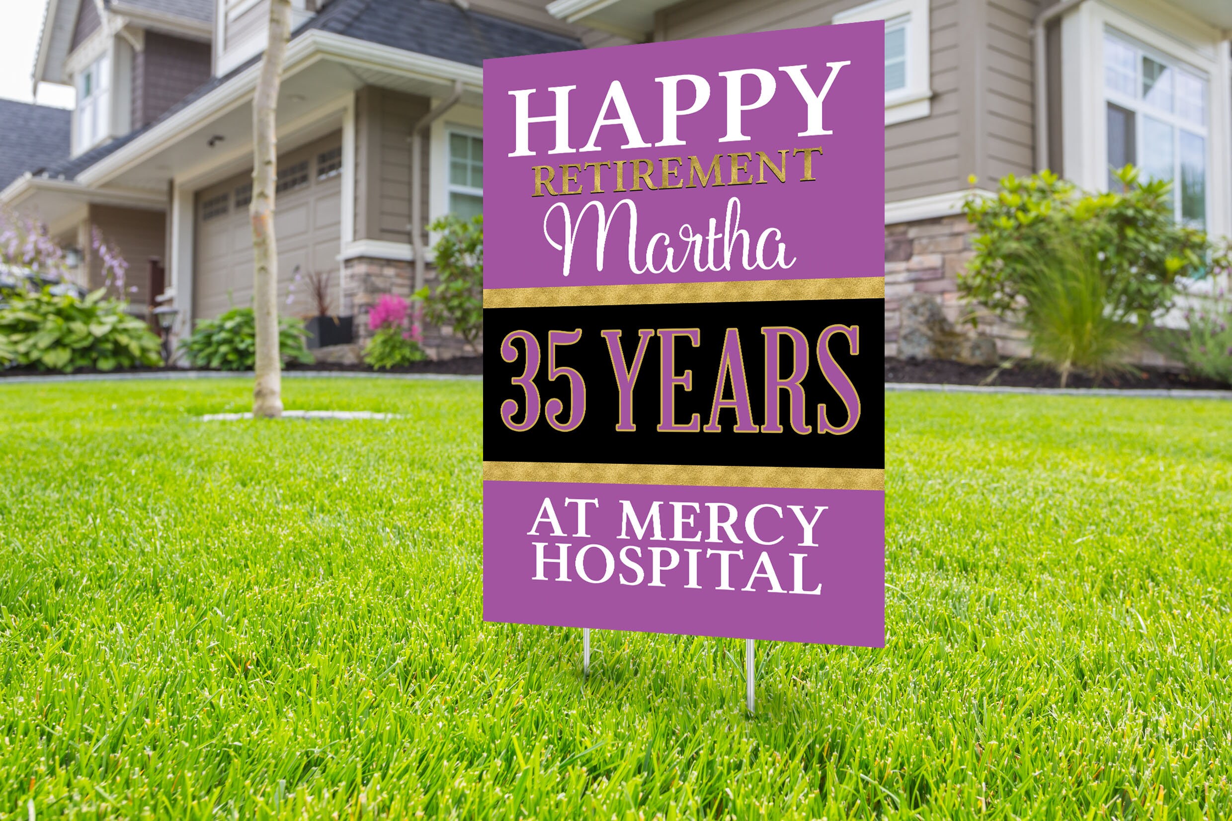 Retirement yard signs ideas 