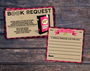 Richiesta di libro, Solo file digitale, Baby Shower boscaiolo, Buffalo Plaid, Baby Shower Woodland, boscaiolo, giochi doccia