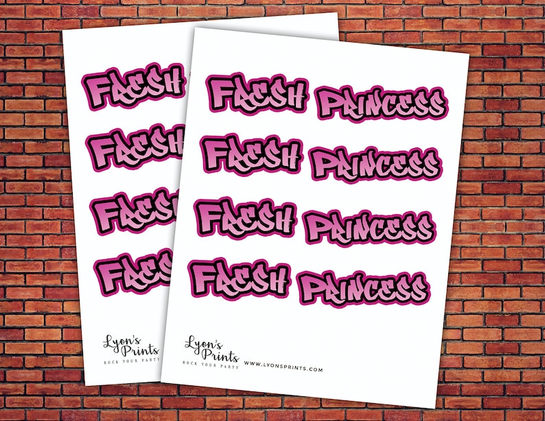 Fresh Prince Digital files Hip Hop Baby Shower Cupcake toppers Birthday 90s party HipHop party GRAFFITI 90s Graffiti hip hop