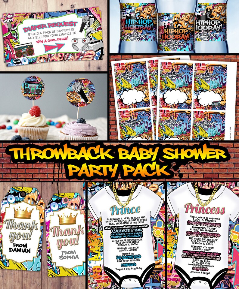 Fresh Prince Baby Shower Hip Hop 90s Throwback Party Image 0