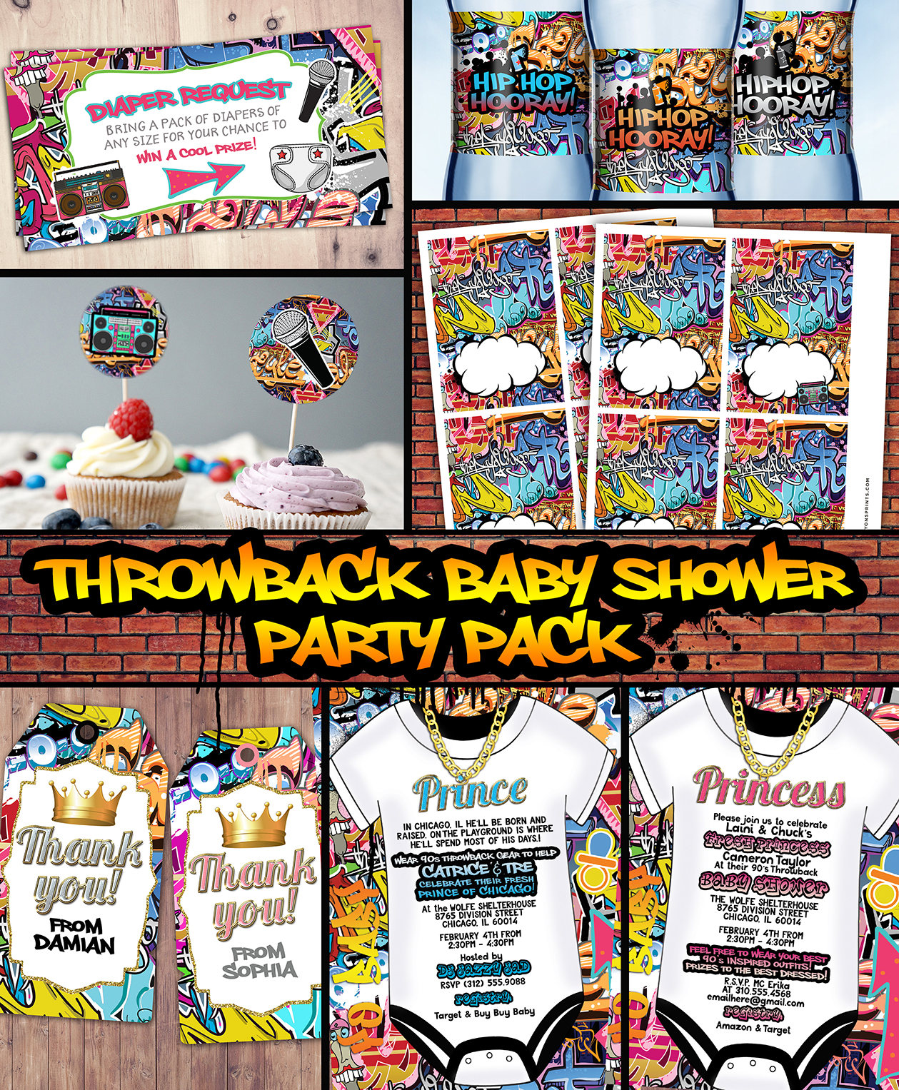 fresh prince baby shower invitations