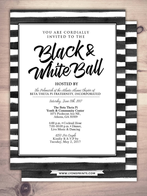 Black And White Party Prom Anniversary Party Invite Save The Date Wedding Invitation Engagement Shower Invite Bridal Shower By Lyon S Prints Catch My Party