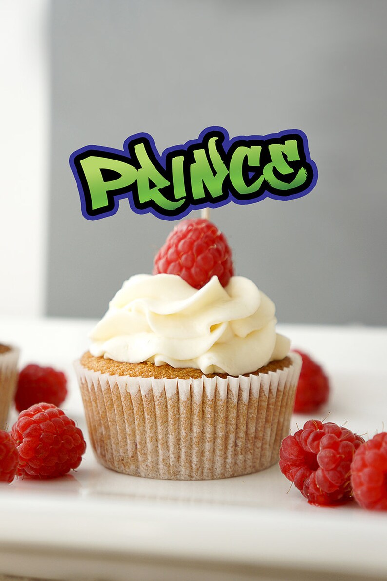 Fresh Prince Digital files Hip Hop Baby Shower Cupcake toppers Birthday 90s party HipHop party GRAFFITI 90s Graffiti hip hop