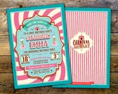 First Birthday- circus ticket-carnival ticket invitation - vintage circus, retro, ticket invitation, carnival, circus birthday invitation Il_170x135