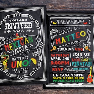 ANY AGE fiesta invitation / birthday fiesta invitation / fiesta birthday invitation / kids birthday invitation / mexican fiesta invitation