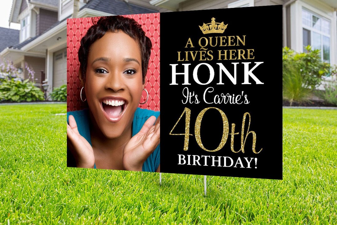 Happy Birthday Yard Sign Design, Digital File Only, Honk Outdoor Sign