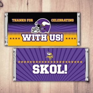Personalized Football Candy Bar Wrapper, Printable Candy Bar Wrapper ...