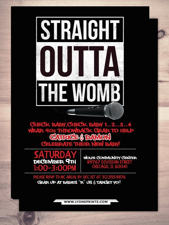 hip hop baby shower invitations
