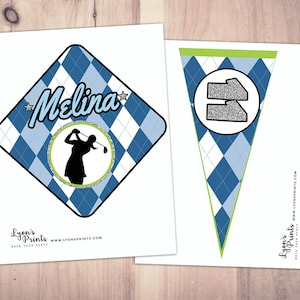 Golf party decor, centerpiece picks, Miniature Golf party, Golf Birthday Par-Tee, hole in one, boy birthday, girl birthday