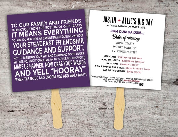 Wedding Fans and programs with sticks, promotion, business, special event, business promotions, birthdays, wedding wands Il_570xn