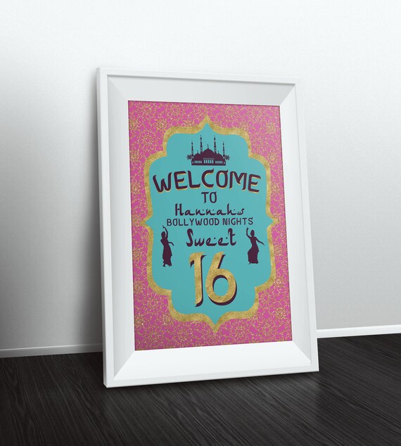 Welcome sign, Arabia, Morocco, Prom, Birthday, Poster, Sign, Bollywood- travel birthday, Moroccan birthday-ethnic, PROM Il_570xn