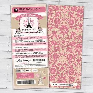 PASSPORT and TICKET, Sweet 16, Quinceanera invitation Girl birthday party, travel birthday party invitation Paris, Digital files only image 5