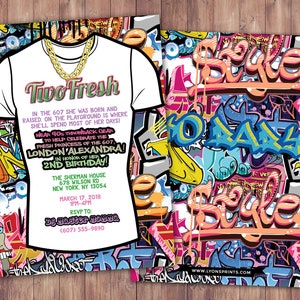 Fresh Prince, Birthday, Baby Shower, Hip Hop, Swagger, 90s, backstage pass, invitation, Graffiti, birthday, DJ, 90s party, HipHop birthday