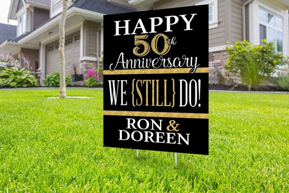 Anniversary Yard Sign design, Digital file only, Honk outdoor sign, Quarantine party , Anniversary Yard Sign, Wedding Anniversary Il_570xn