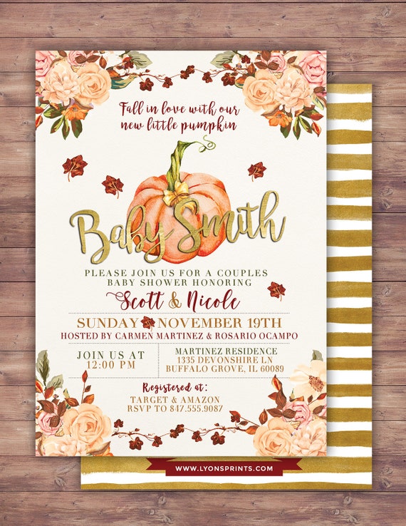 etsy fall baby shower invitations