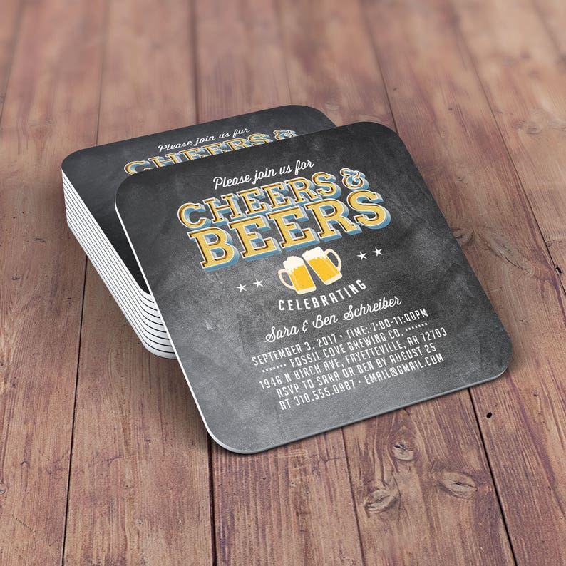 Digital logo file, brews before the I do's , Coed wedding shower invitation Beer Cheers & Beers BBQ, bridal shower, wedding, coaster image 1