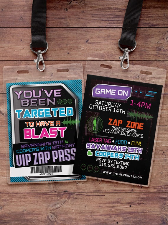 Laser tag invitation - VIP p birthday invites for laser tag get together - Boys birthday celebration invitation - laser gun, online video match, photograph regarding Zap Zone Printable Coupons referred to as Laser tag invitation - VIP p birthday invites for laser tag occasion - Boys birthday bash invitation - laser gun, online video recreation,
