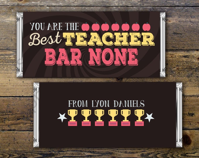 Teacher Appreciation Candy Bar Wrapper Covers, Teacher Chocolate Bar Gift Candy Wrappers , teacher appreciation gift, thank you, Digital