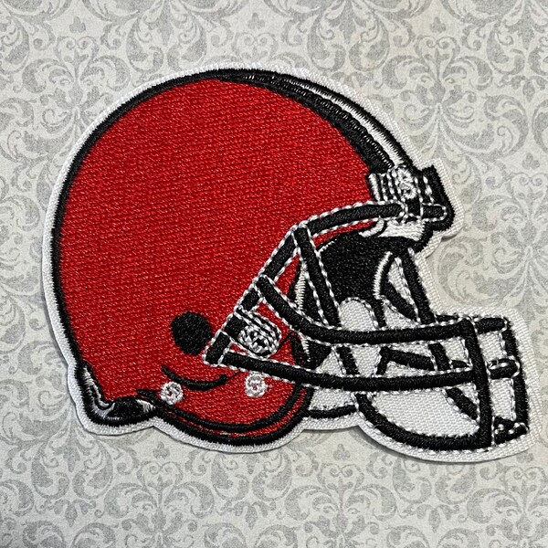 Football Helmet Iron On Patch  -  Football Iron On