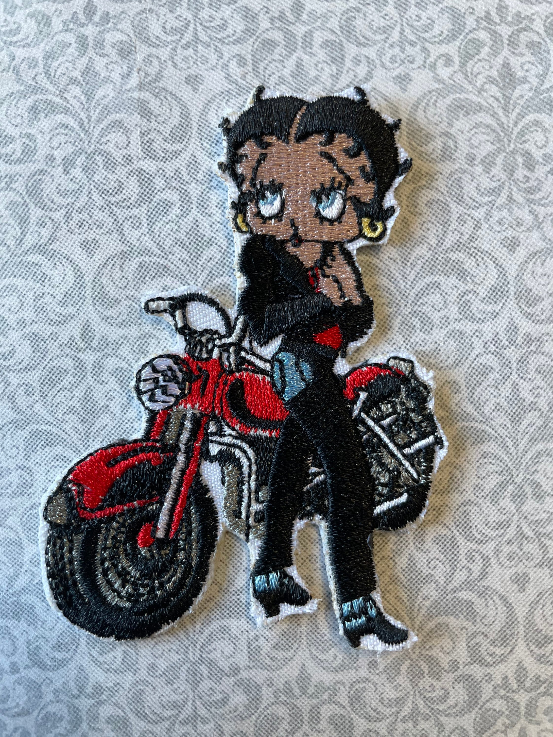 Betty Boop Red Motorcycle Iron on Patch Biker Betty Iron On - Etsy