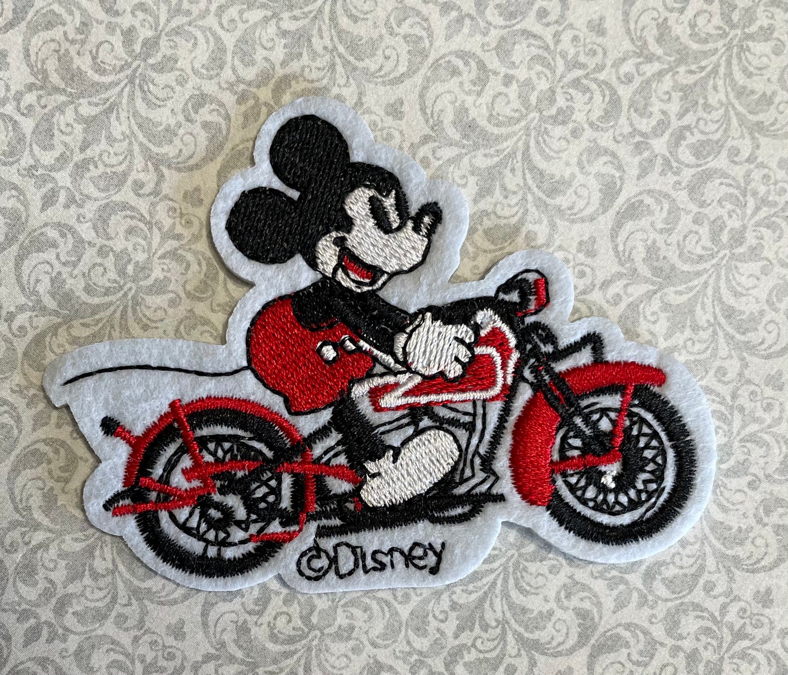 Motorcycle Mickey Mouse Iron on Patch mickey Sew on Patch Etsy