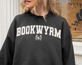 Bookwyrm, Bookworm sweatshirt, Book dragon sweater, Fantasy Book Dragon, Dragon rider hoodie, Funny bookish, Sarcastic bookish sweatshirt