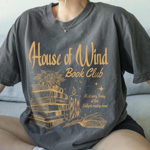 ACOTAR House Of Wind Book Club Shirt | Night Court Velaris House Of Wind Library Sarah J Maas Throne of Glass, Valkyrie Reading Room SJM